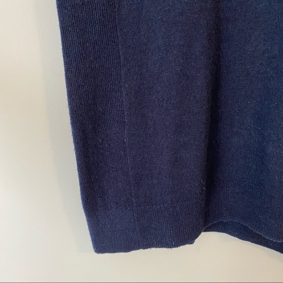 Vince women’s Cashmere Linen Boxy Crew neck knit sweater navy coastal blue - XS - Picture 8 of 13